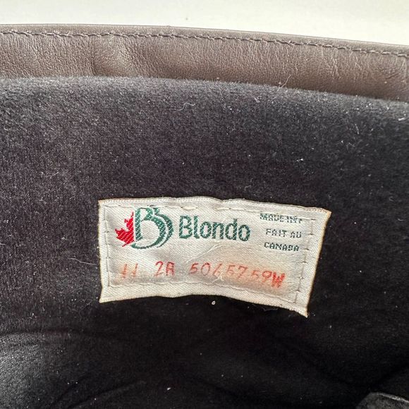 Blondo Canada Brown Smooth Leather Side Zip Ankle Boots Women Size 11 AA Narrow - Picture 11 of 16